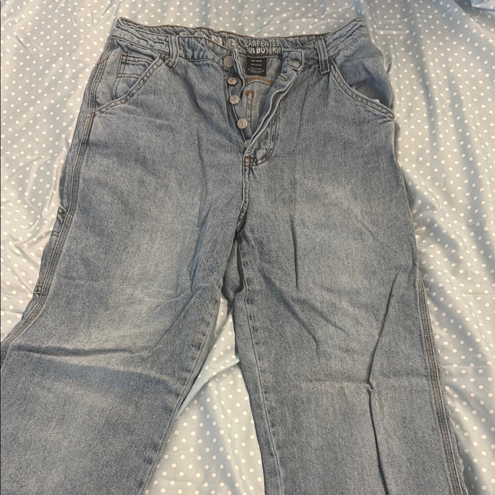 Light Blue Button-Fly Jeans
